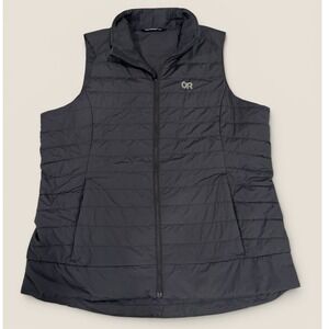 Outdoor Research Womens XL Black Quilted Insulated Full Zip Puffer Vest RN97085
